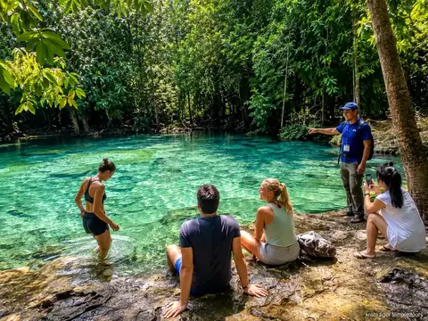 From Phuket: Emerald and Blue Pool, Hot Springs and Tiger Cave Temple: views on the tour